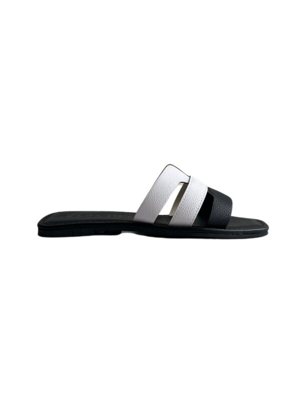 Sandalia Libia Blanco Negro