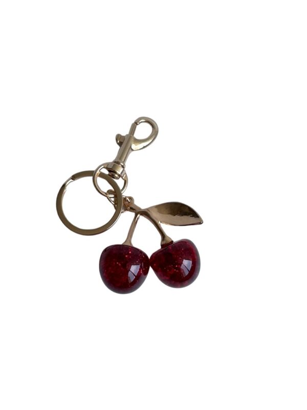 Llavero/Charms Cerezas vinotinto
